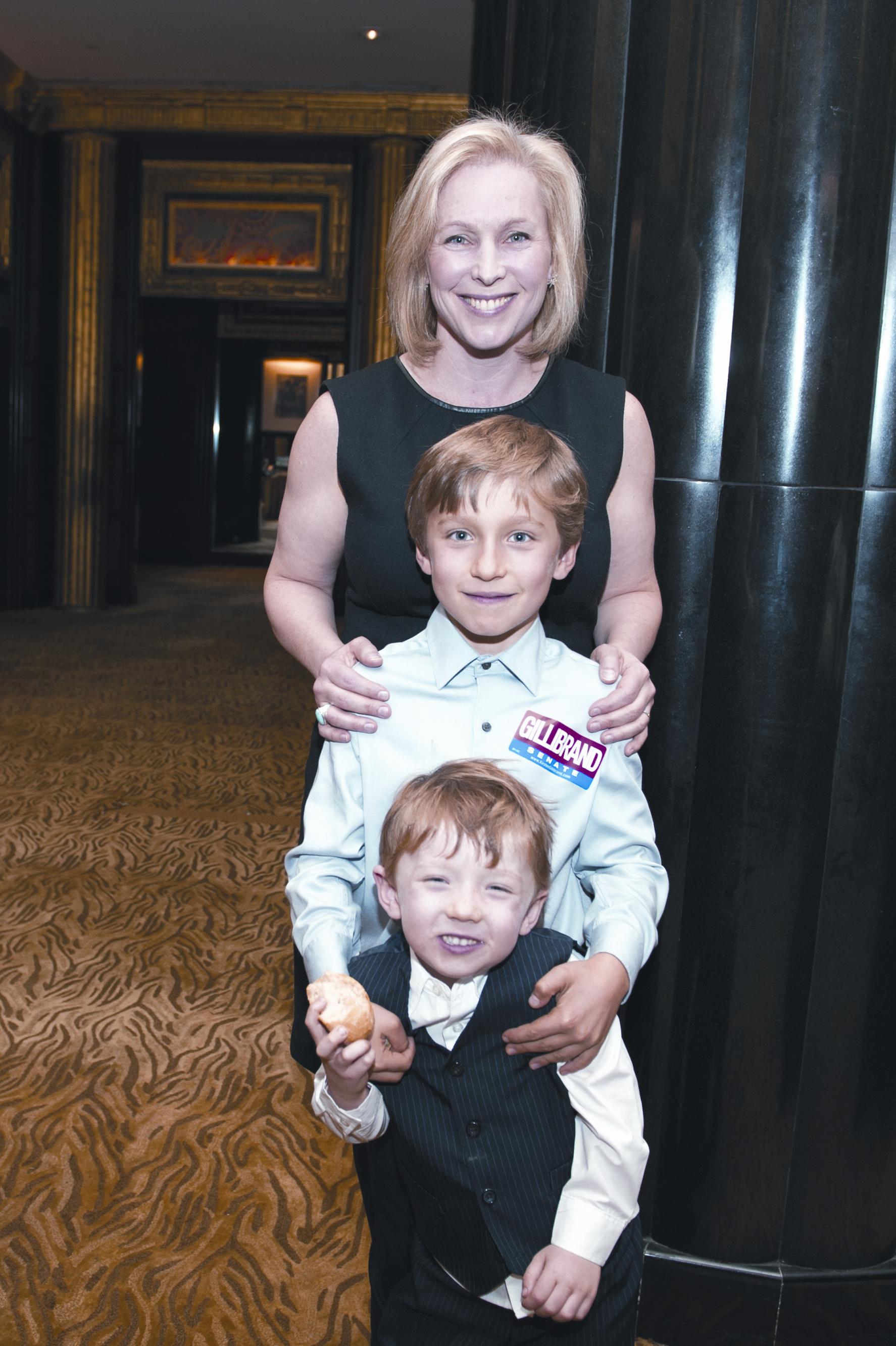 Gillibrand with her two sons, Theodore and Henry (Photo by Nancy Borowick)