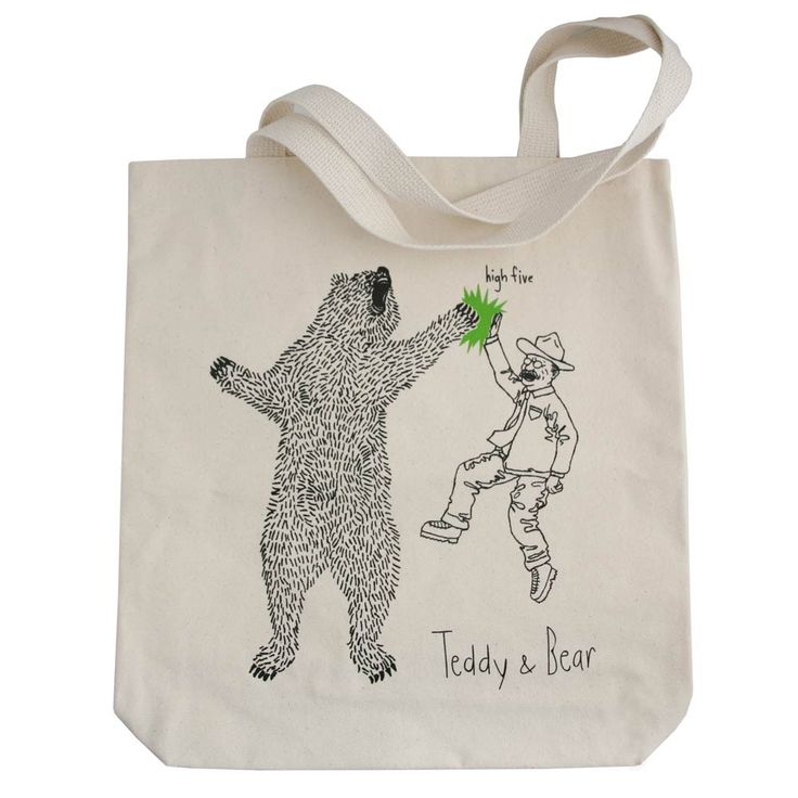 Fishs Eddy Teddy Roosevelt Tote Bag Canvas
