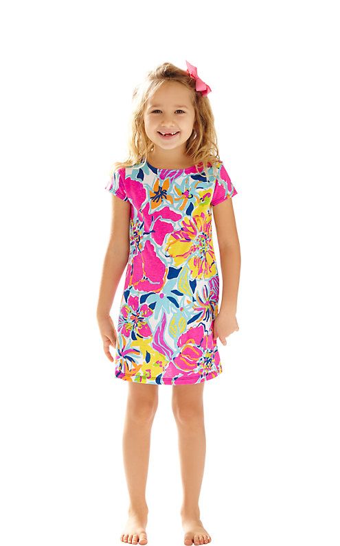 Lilly Pulizer Multi Besame Mucho Girls Olivia T-Shirt Dress