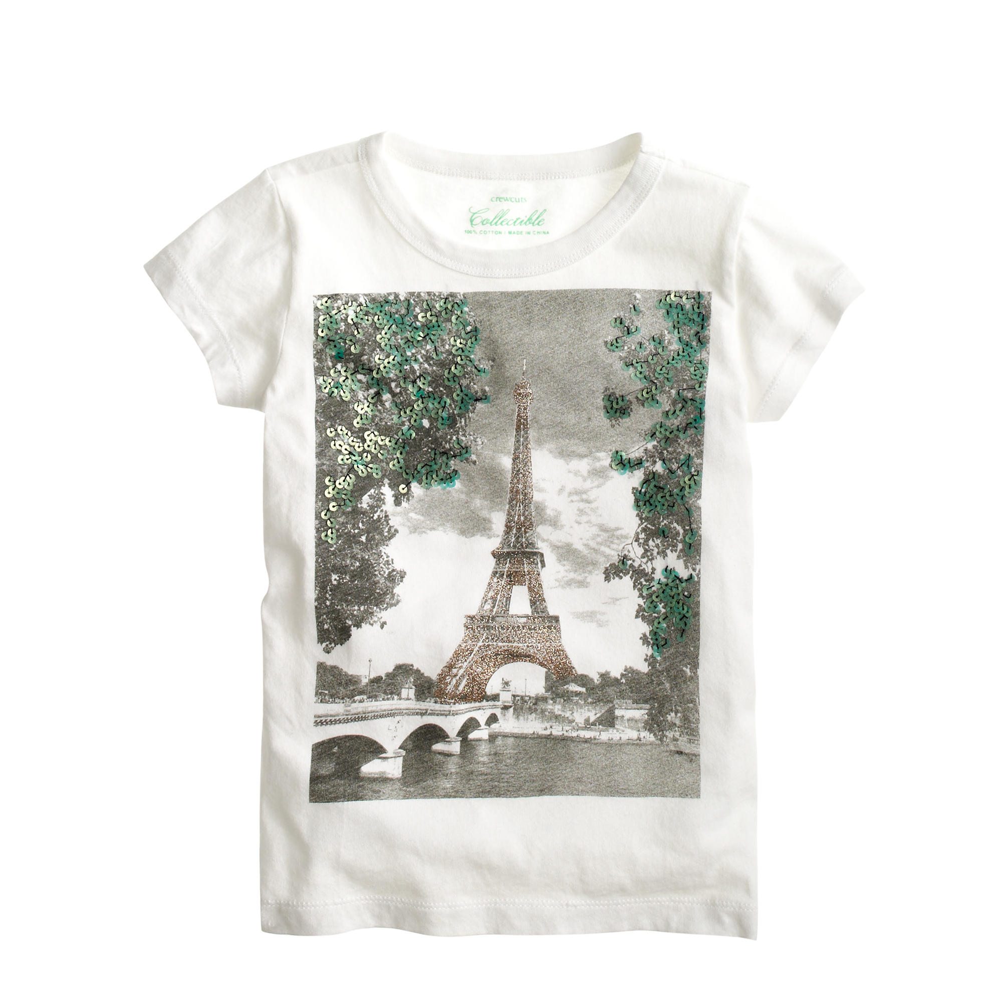 J.Crew Girls' Sequin Eiffel Tower Tee