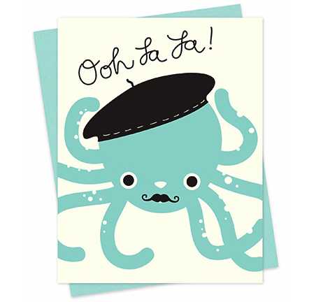 French Octopus Card from the Pink Olive