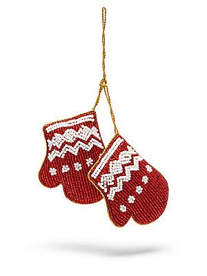 Sudha Pennathur Beaded Mitten Ornament from Saks Fifth Avenue