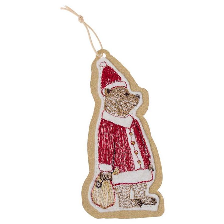 Coral & Tusk Santa Bear Gift Tag / Tree Charm