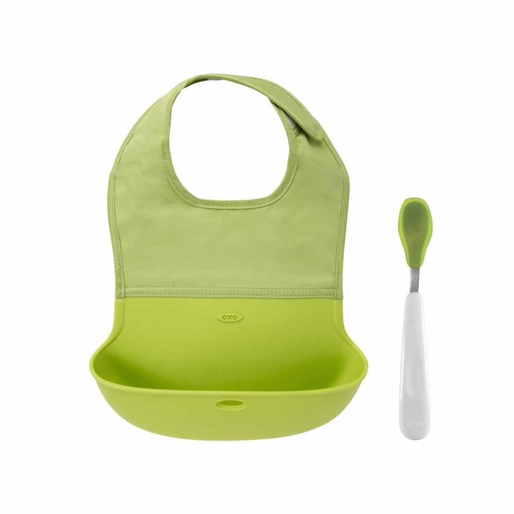 OXO Roll Up Bib & Spoon Set