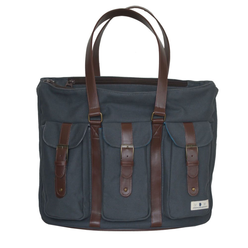 Diaper Dude Grey Canvas Mens Tote