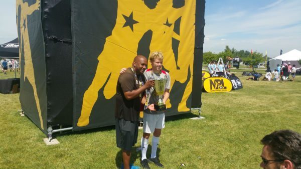 Coach Ray Selvadurai and Jacob Shaffelburg, top scorer at NPL Nationals July 2016