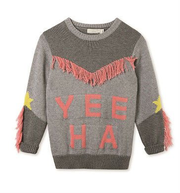Stella McCartney Kids Grey Knit Cowgirl Jumper