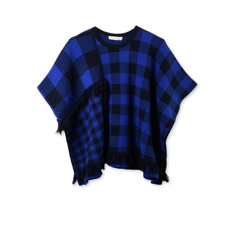 Stella McCartney Kids Blue Check Agnes Cape