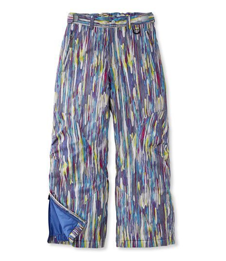 L.L.Bean Girls' Glacier Summit Waterproof Pants, Print