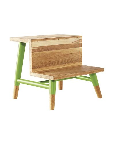 Serena & Lily Teak Step Stool in Leaf