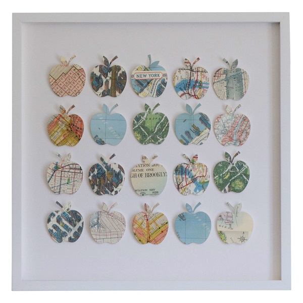 Dawn Michelle Wolfe NYC Map Apple Collage