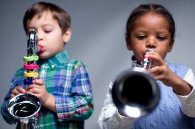 kids playing instruments
