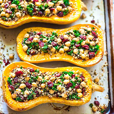 Quinoa Stuffed Butternut Squash