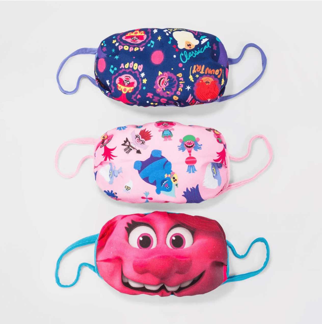 Kids' 3pk Trolls Face Mask