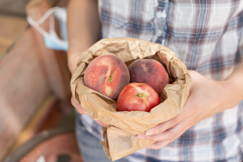 Peaches at local farms are delicious