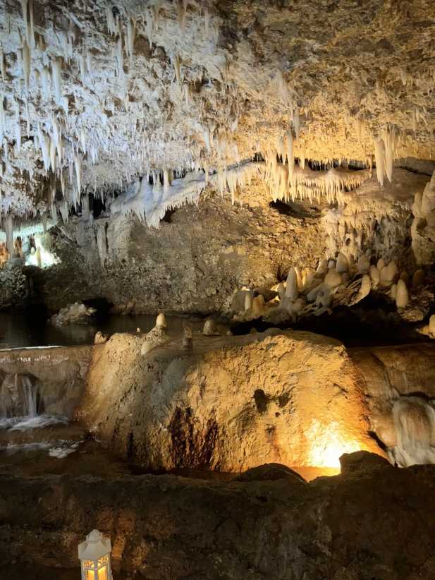 Inside of Harrison's Cave.